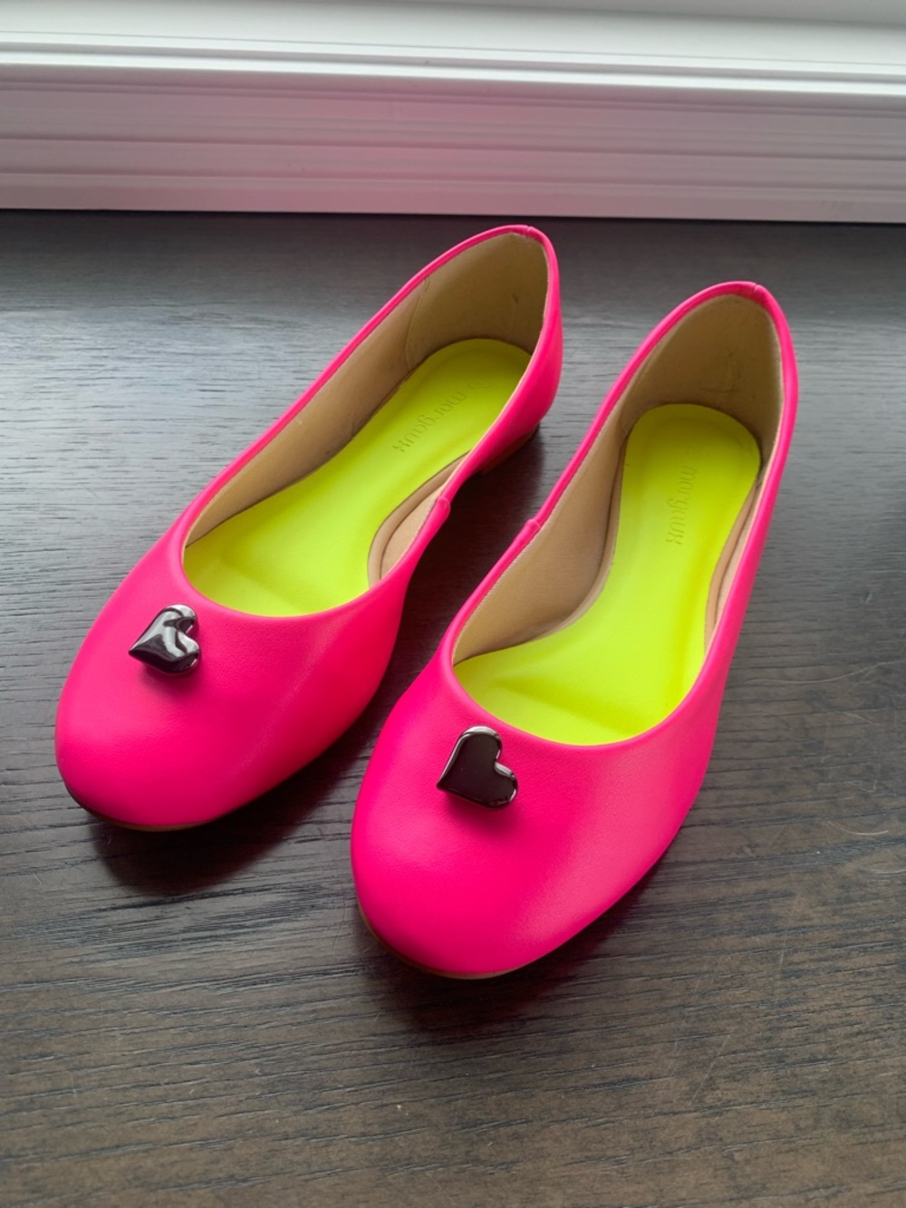 Margaux Hot Pink Ballet Flats with charms